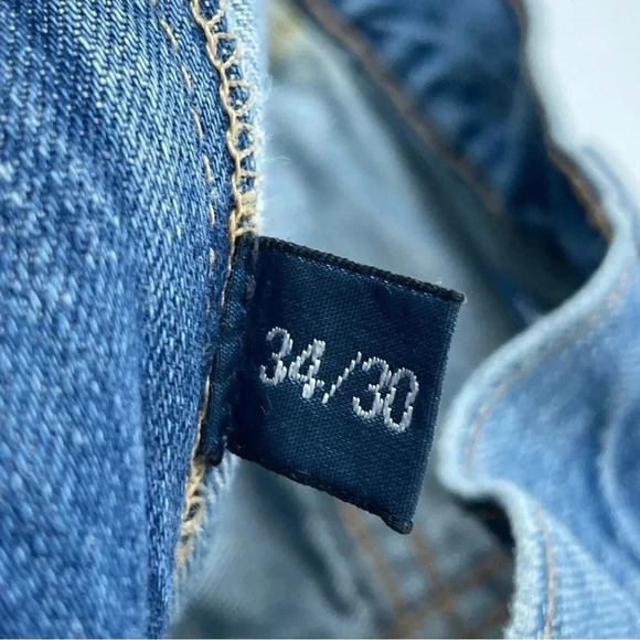 Polo Jeans Mens Size 34x30 boot distressed bottom hem 2574 - Picture 5 of 13